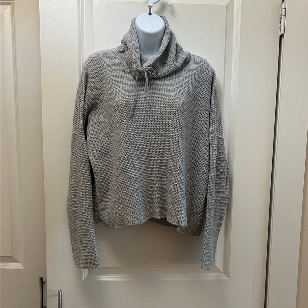 Eileen Fisher Light Gray Cowl Neck Sweater